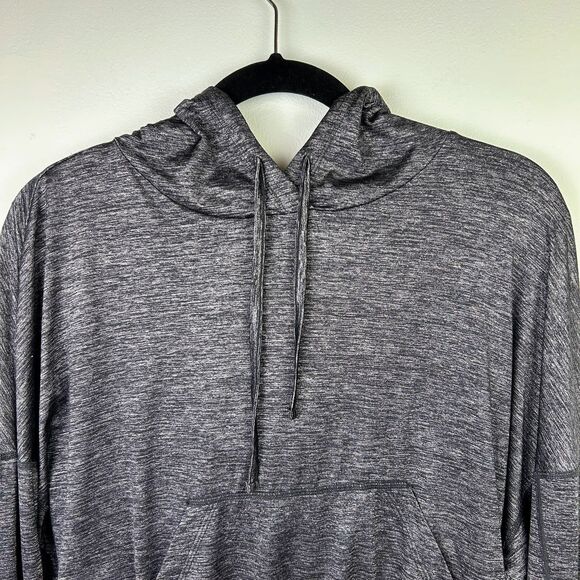 Fabletics Bea Long Sleeve Pullover Hoodie Top Heather Grey Metallic Shimmer XS - Picture 14 of 15